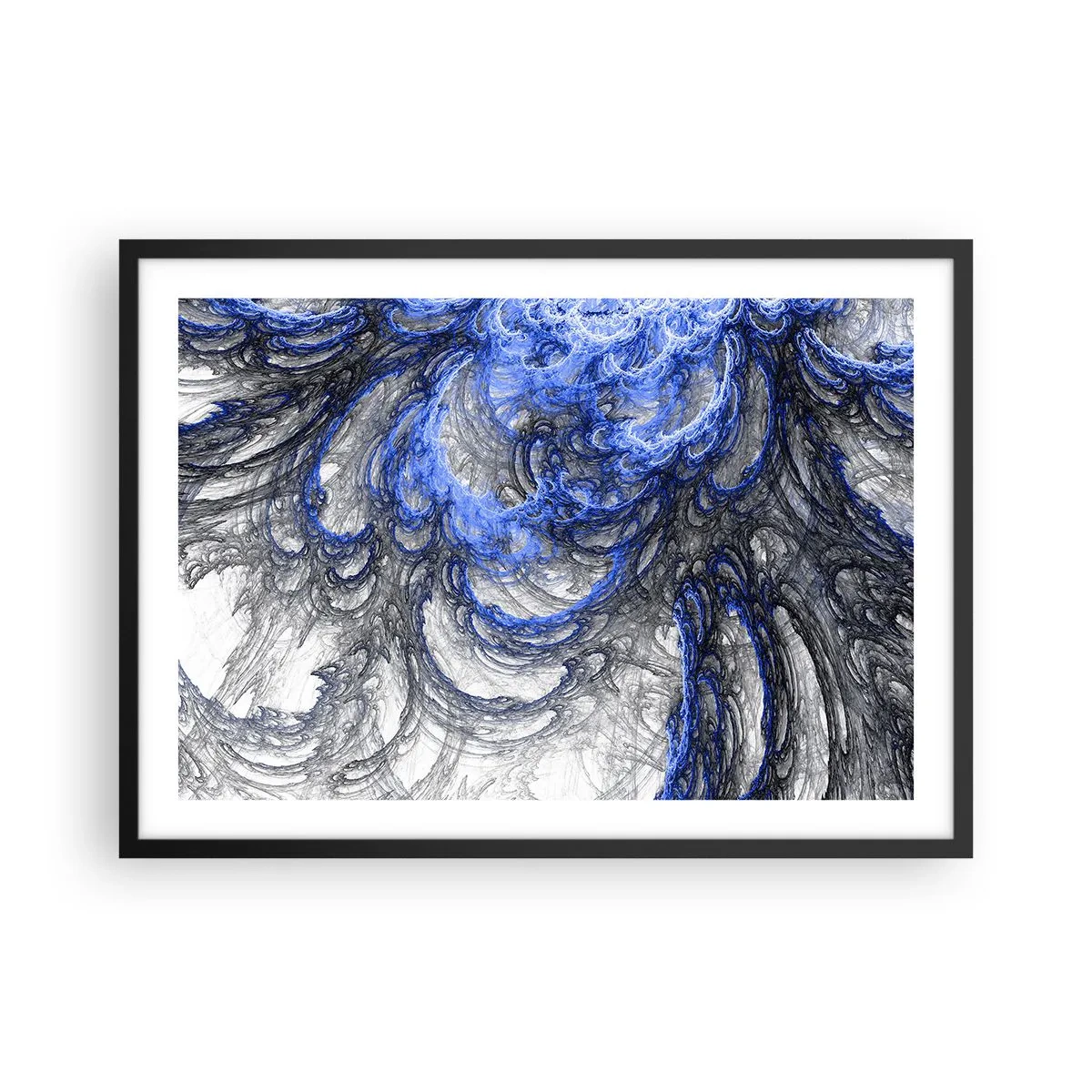 Poster în ramă neagră - Nașterea unui val - 70x50 cm