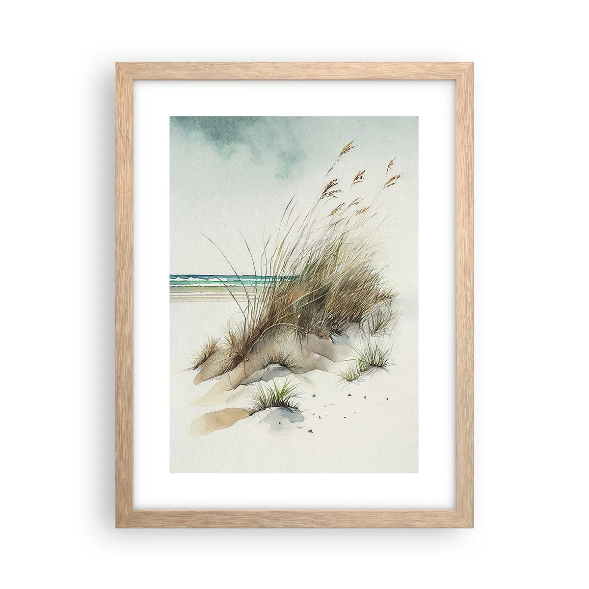 Poster în ramă de stejar deschis - Înfășurate în nisip - 30x40 cm