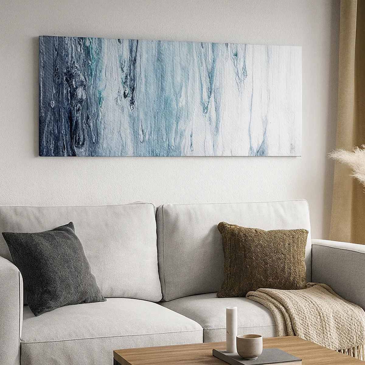 Tablou pe pânză - Țurțuri de albastru - 30x30 cm