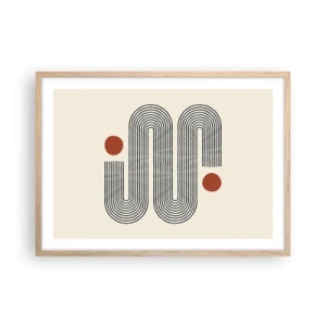 Poster în ramă de stejar deschis - De la început până la sfârșit - 70x50 cm