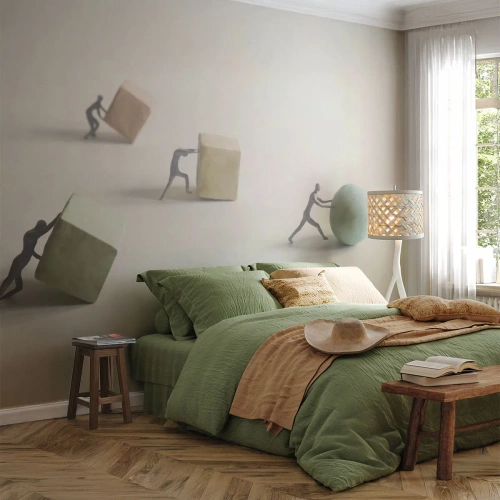 Fototapetă personalizată Premium Canvas - Viața însăși - Abstracția, oameni, Muncă