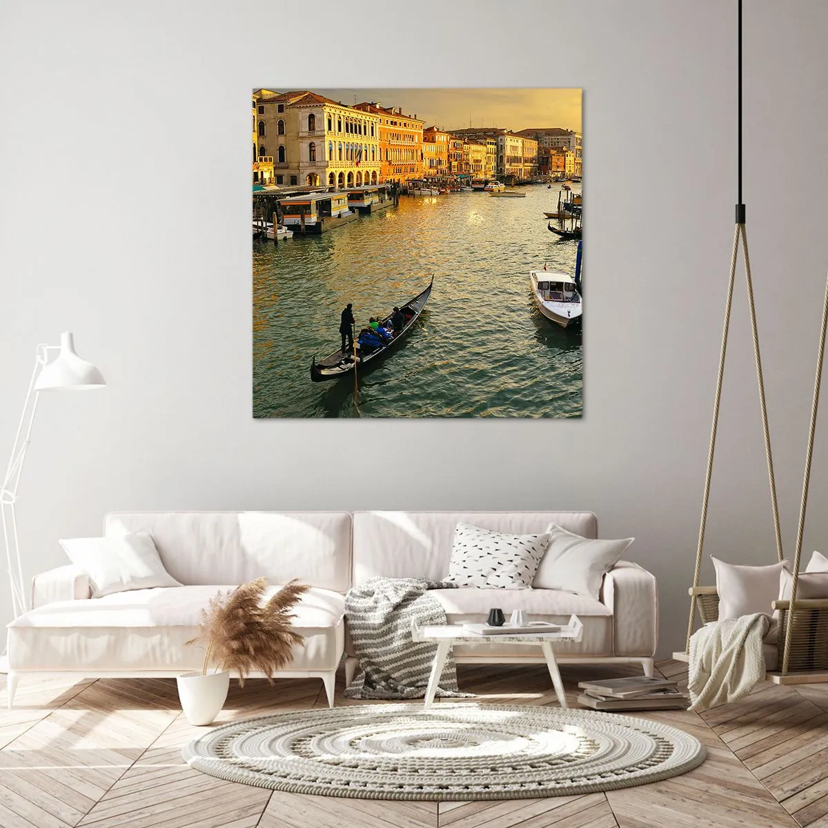 Tablou pe pânză - Pe partea însorită a străzii - 40x40 cm