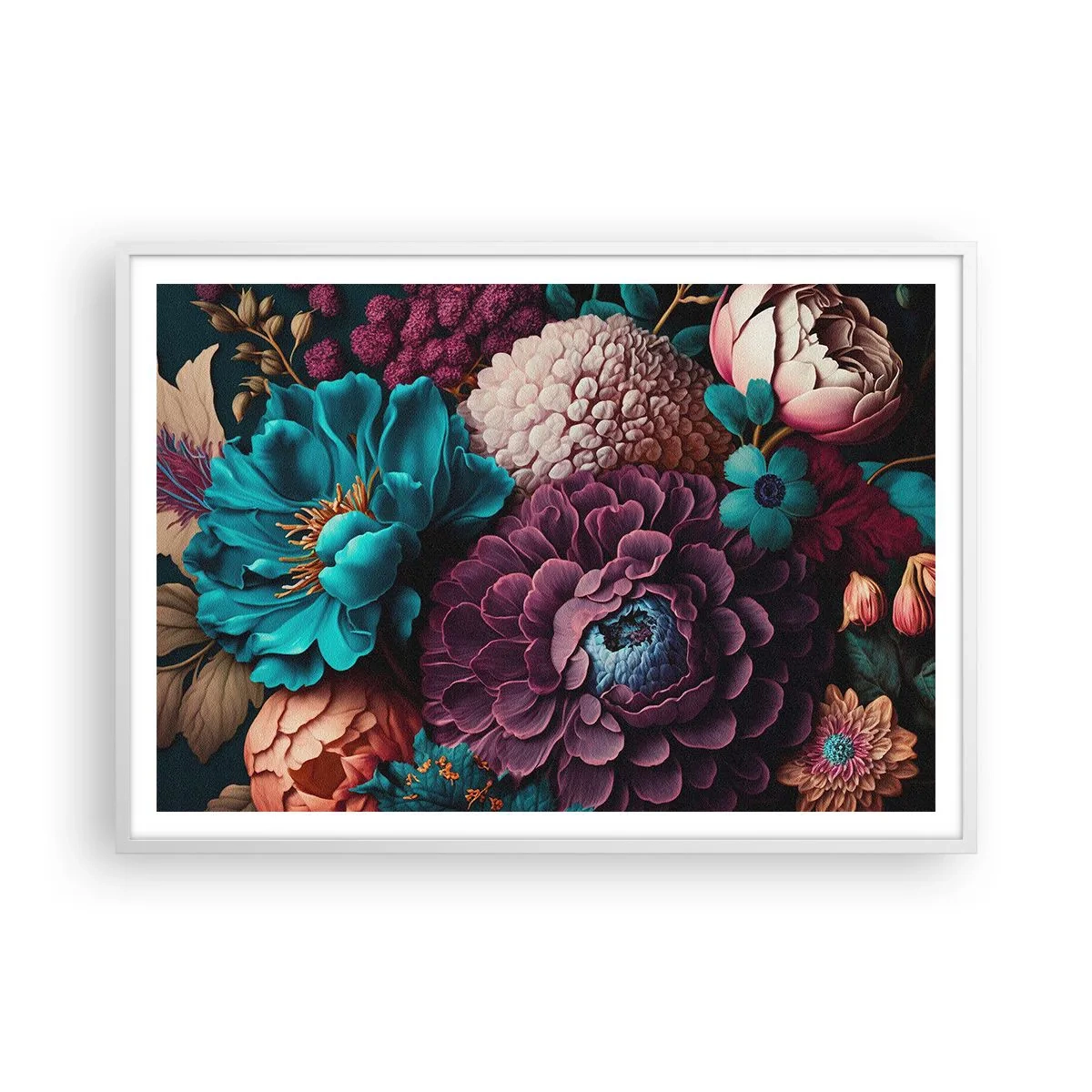 Poster în ramă albă - Natura în abundență - 100x70 cm