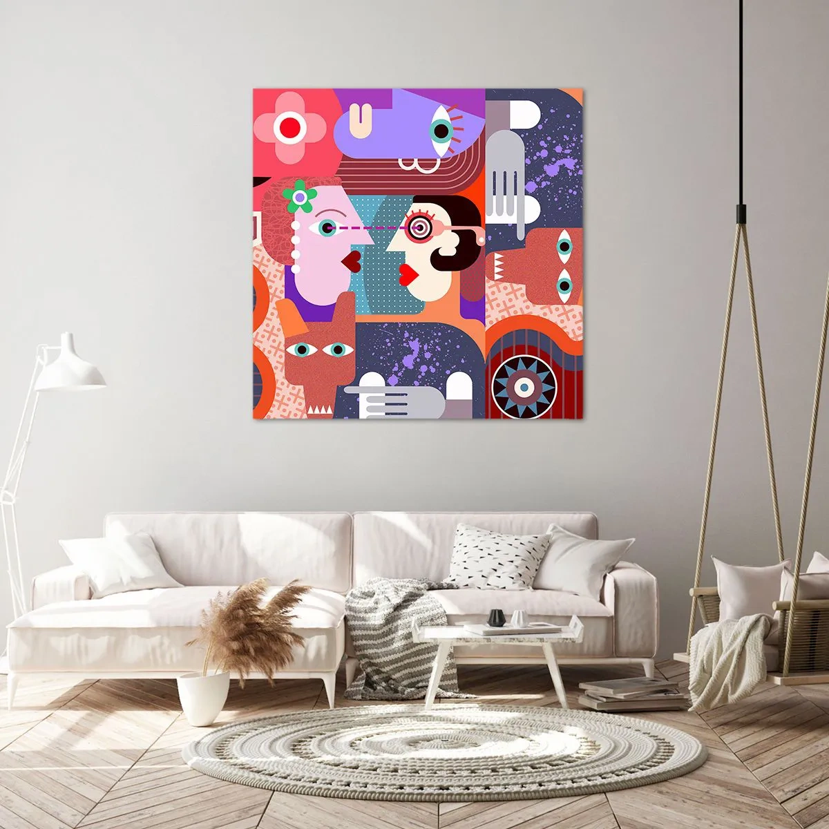 Tablou pe pânză - Ochi în ochi - 40x40 cm