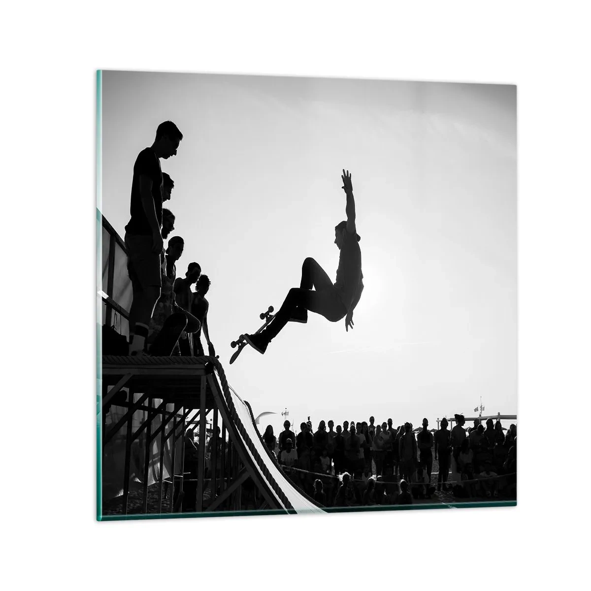 Tablou pe sticlă - Eroi și spectatori - 70x70 cm