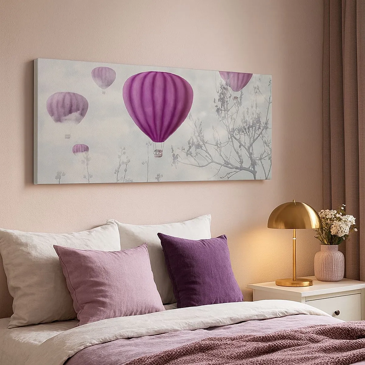 Tablou pe pânză - Ca niște nave pe cer - 100x40 cm