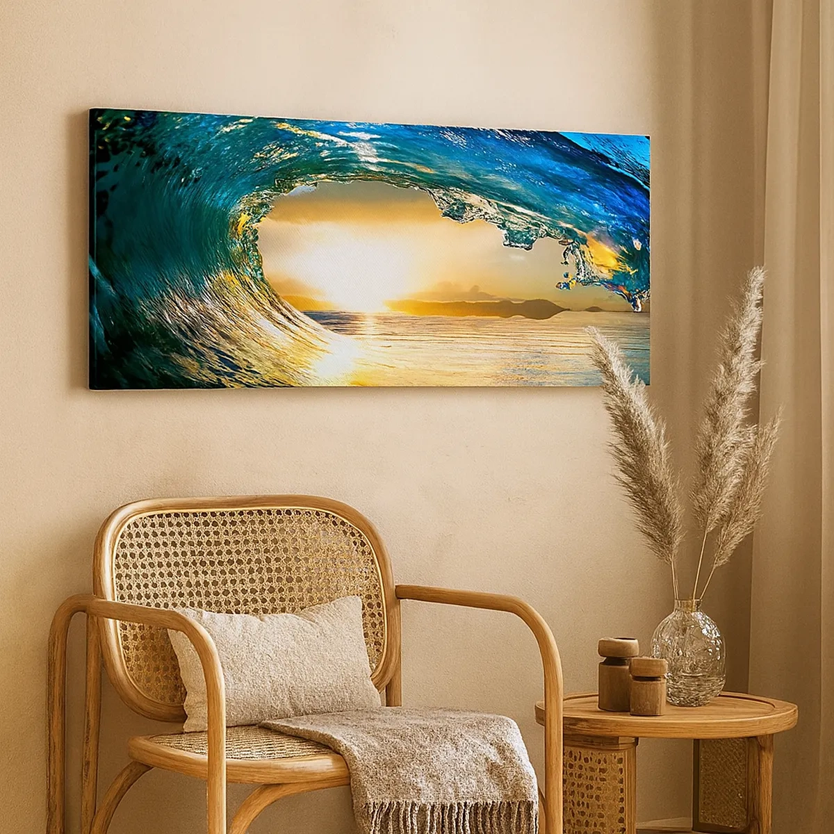 Tablou pe pânză - În cristal de aur și smarald - 30x30 cm