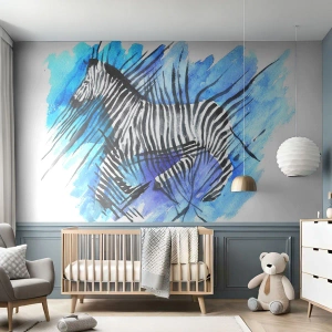 Tapet Standard Eco - Ascunsă în dungi - Animale, Coaste, Africa - 500x350 cm