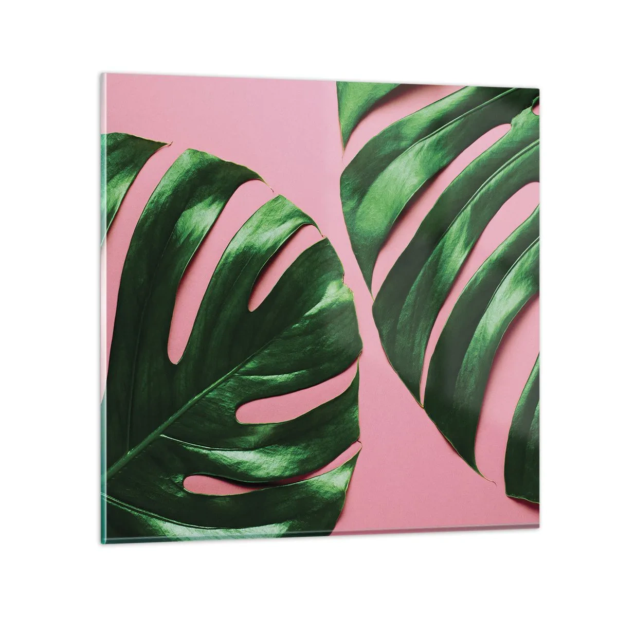 Tablou pe sticlă - Întâlnire verde - 30x30 cm