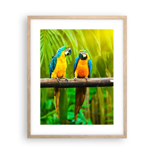 Poster în ramă de stejar deschis - Și ai auzit că ea...? - 40x50 cm