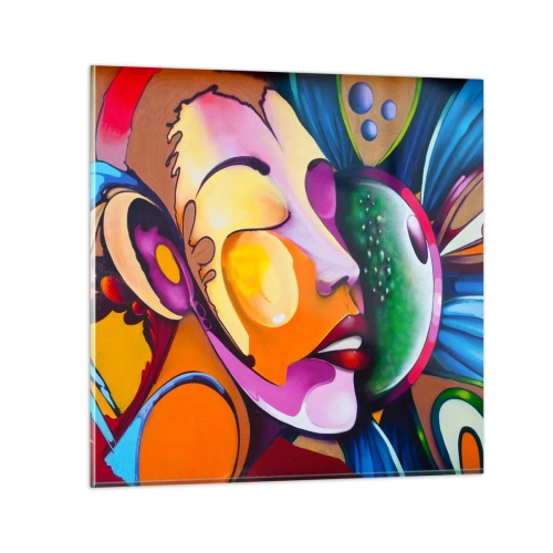 Tablou pe sticlă - Atingere de culoare - 30x30 cm