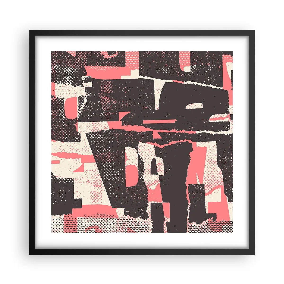 Poster în ramă neagră - Toată această agitație - 50x50 cm