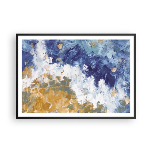 Poster în ramă neagră - Dansul elementelor - 100x70 cm