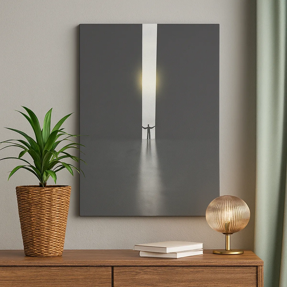 Tablou pe pânză - Un pas spre un viitor luminos - 50x70 cm