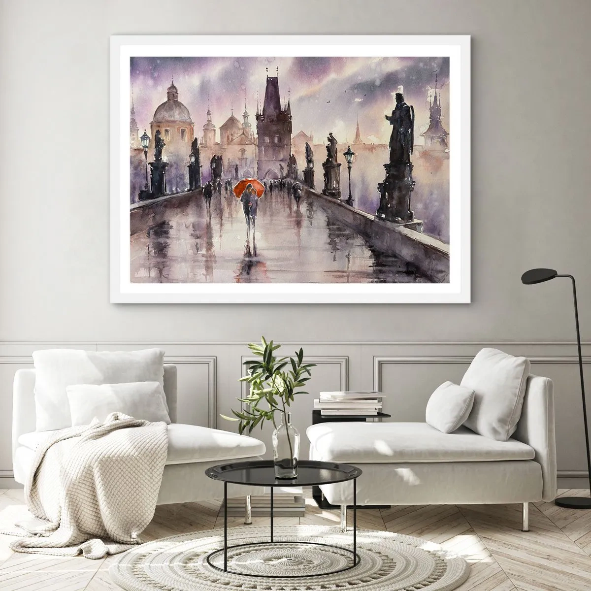 Poster în ramă albă - Oamenii nu se schimbă - 100x70 cm