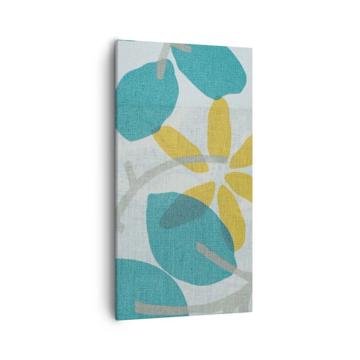 Tablou pe pânză - Printre frunzele de azur - 55x100 cm