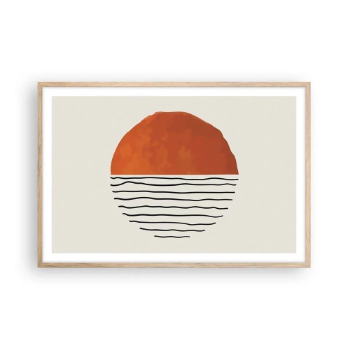 Poster în ramă de stejar deschis - În stil japonez - 91x61 cm