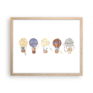 Poster în ramă de stejar deschis - Prieteni de călătorie - 50x40 cm