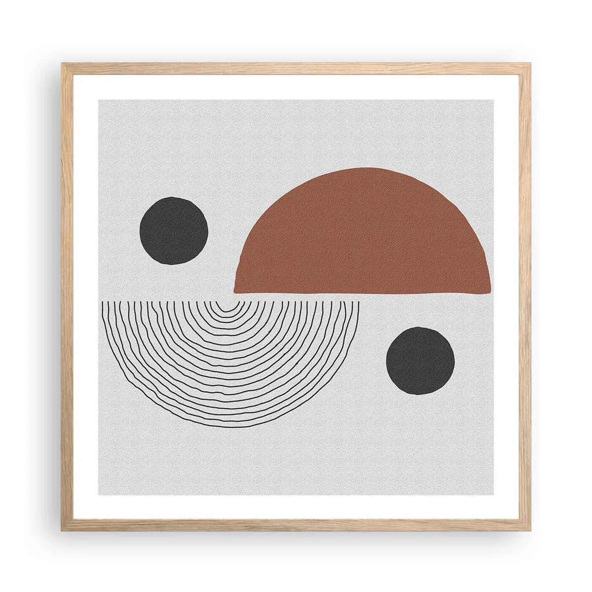 Poster în ramă de stejar deschis - Excelența roții - 60x60 cm