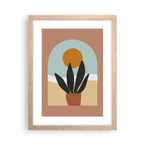 Poster în ramă de stejar deschis - Bucurii mici - 30x40 cm