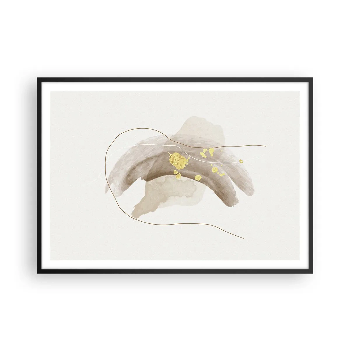 Poster în ramă neagră - Întâlnite în spațiu - 100x70 cm