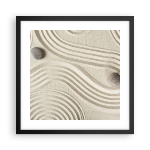 Poster în ramă neagră - Atingere de căldură - 40x40 cm