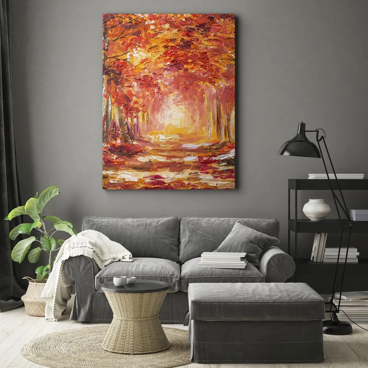 Tablou pe pânză - Pădurea de cupru - 50x70 cm
