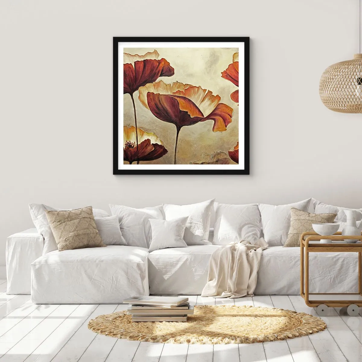 Poster în ramă neagră - Lunca - 60x60 cm