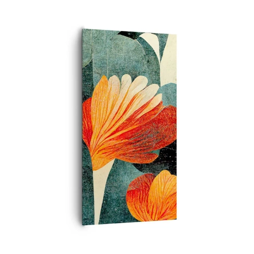 Tablou pe pânză - Căldura de la tropice și răcoarea verdeței - 65x120 cm