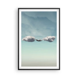 Poster în ramă neagră - Fericirea momentului - 61x91 cm