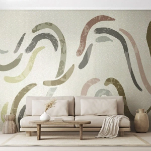 Tapet Premium Sand - Dansul vesel al abstracției - Pastel, Minimalist, Luminos - 250x175 cm