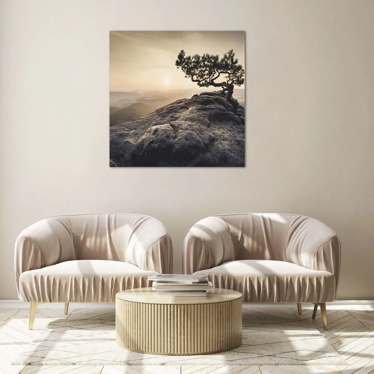 Tablou pe sticlă - Viața învinge întotdeauna - 70x70 cm