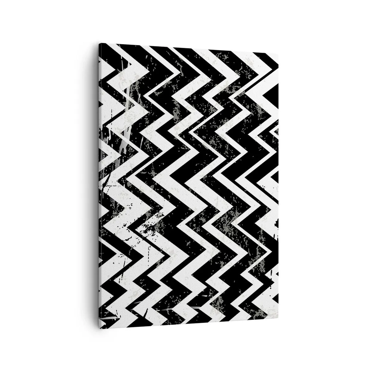 Tablou pe pânză - Zig-alb, zag-negru - 50x70 cm
