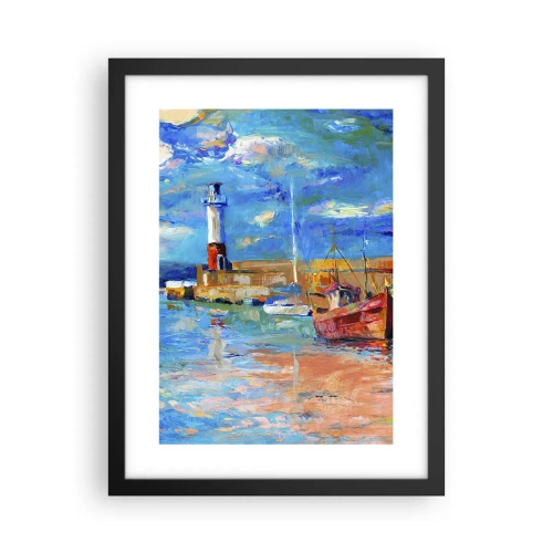 Poster în ramă neagră - După-amiază în golful de curcubeu - 30x40 cm