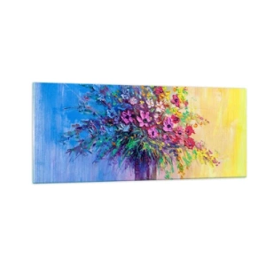 Tablou pe sticlă - Darul unei pajiști de vară - 100x40 cm