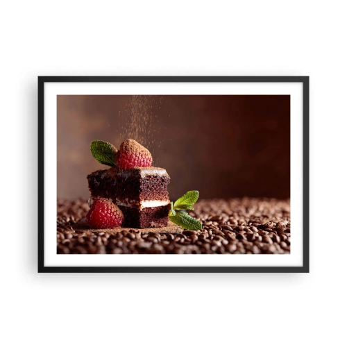 Poster în ramă neagră - Viața este dulce - 70x50 cm