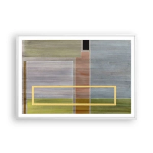 Poster în ramă albă - Drept și liniștit - 100x70 cm