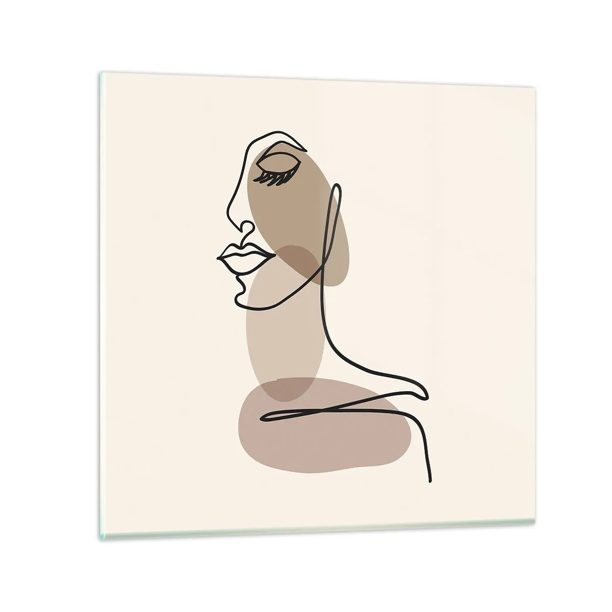 Tablou pe sticlă - O anumită linie de frumusețe - 70x70 cm