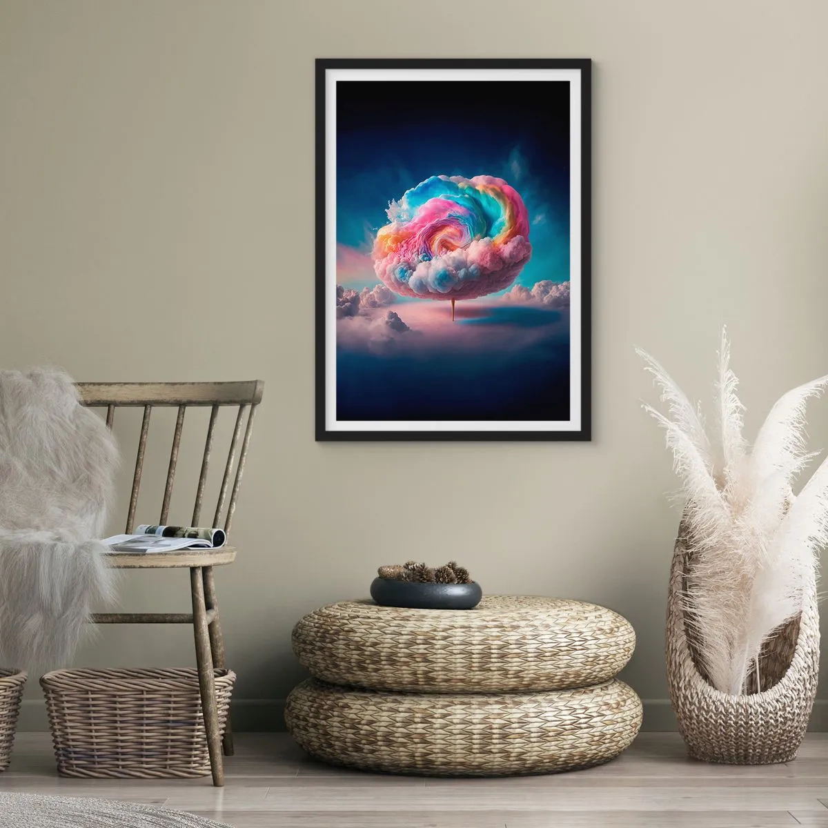 Poster în ramă neagră - Visul unui parc de distracții - 30x40 cm