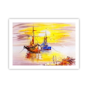 Poster - O binemeritată odihnă în port - 70x50 cm