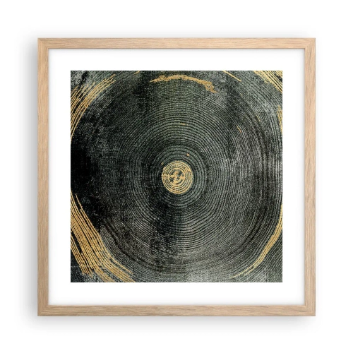 Poster în ramă de stejar deschis - Schimbare și persistență - 40x40 cm