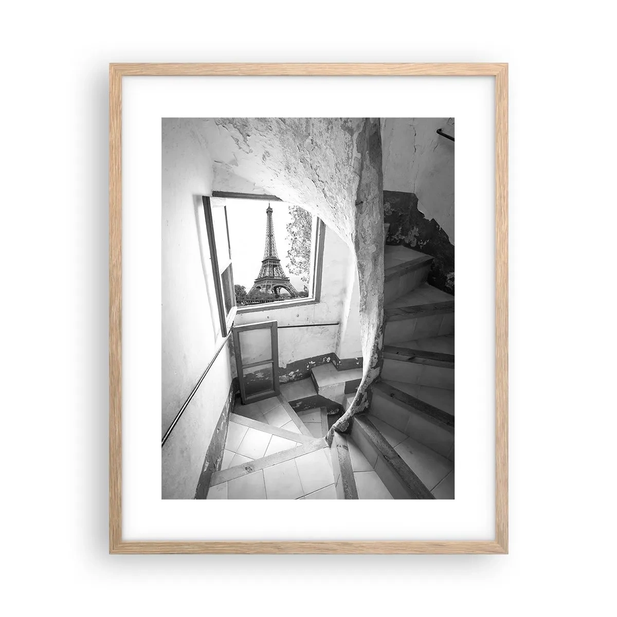 Poster în ramă de stejar deschis - Ce priveliște! - 40x50 cm