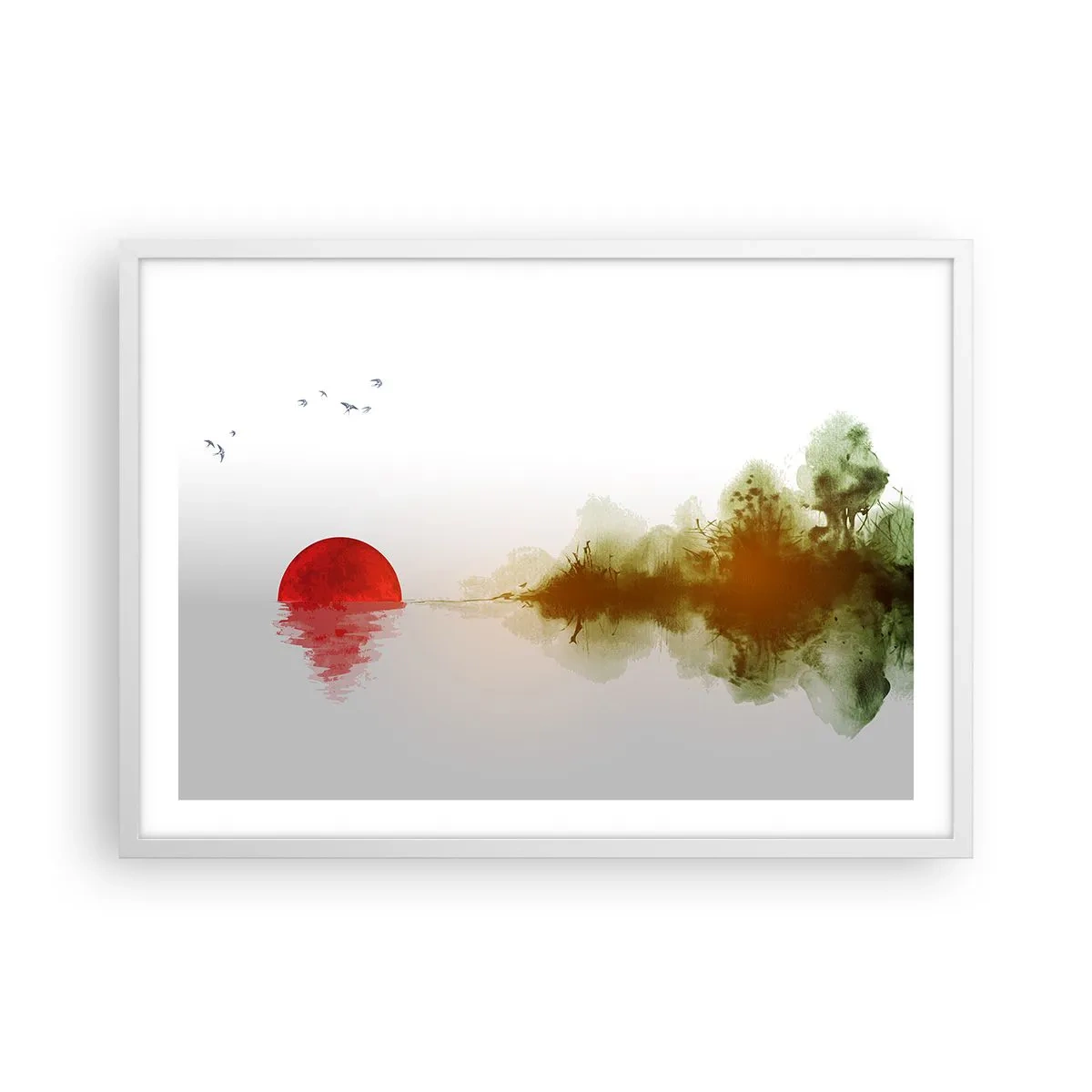 Poster în ramă albă - Promisiune de liniște - 70x50 cm