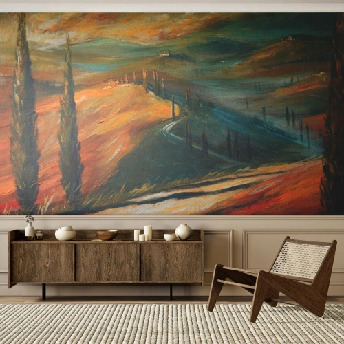 Tapet Standard Eco - Peisaj toscan - Peisaj, Toscana, Călătorii - 350x256 cm