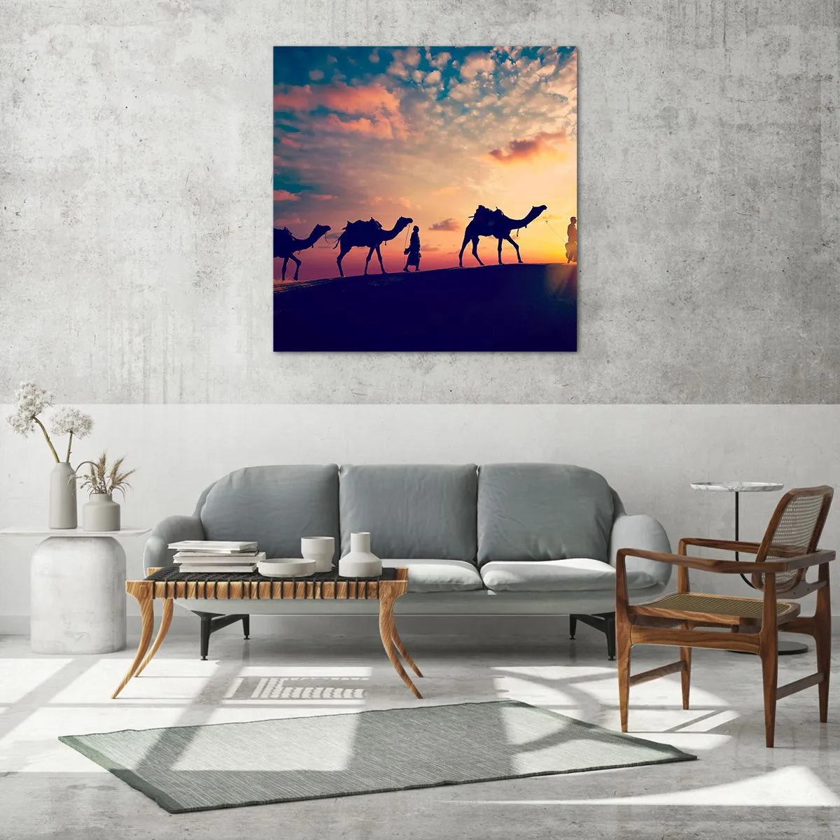 Tablou pe sticlă - Spiritul misterios al Orientului - 30x30 cm