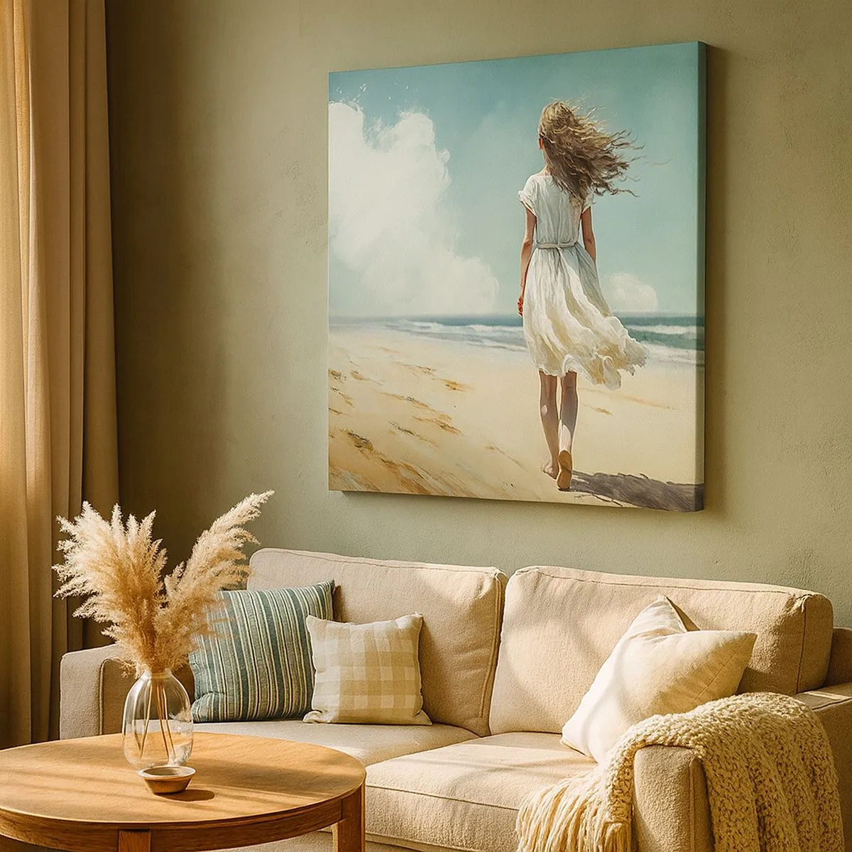 Tablou pe pânză - Vreau să întâlnesc soarele și vântul - 30x30 cm