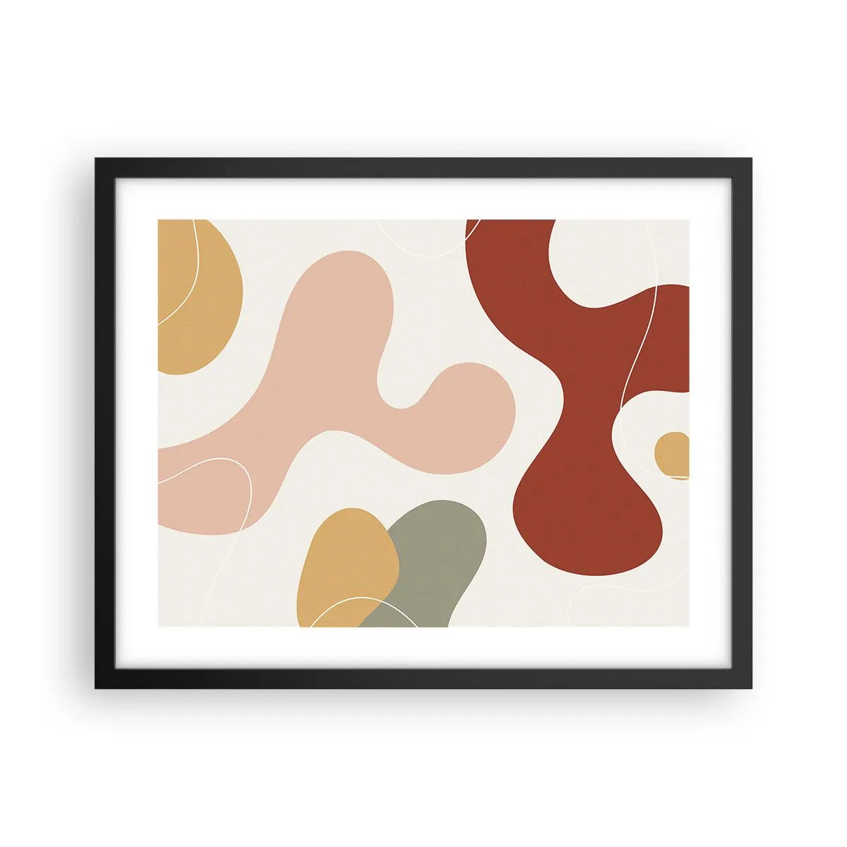 Poster în ramă neagră - Pete colorate? - 50x40 cm