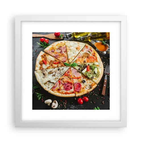 Poster în ramă albă - Un evantai de arome - 30x30 cm
