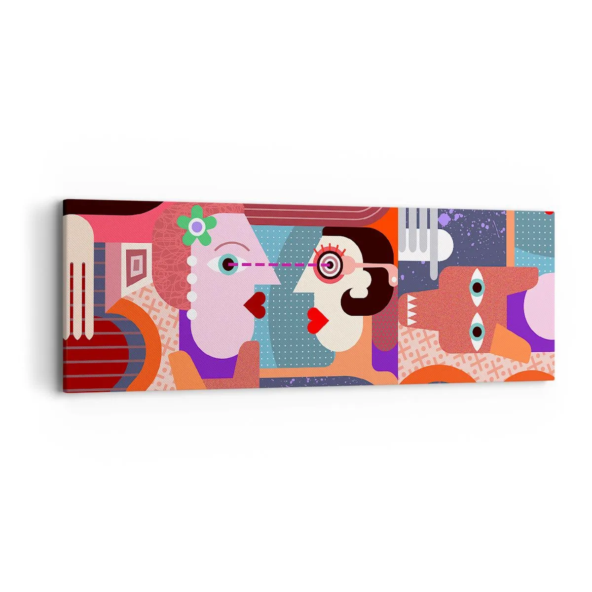 Tablou pe pânză - Ochi în ochi - 90x30 cm