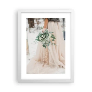 Poster în ramă albă - Și au trăit fericiți până la adânci bătrâneți - 30x40 cm